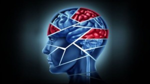 imagen de la silueta de una persona con daño cerebral.