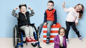imagen de niños con discapacidad.