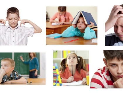 imagen de un collage de niños con trastorno de procesamiento auditivo.