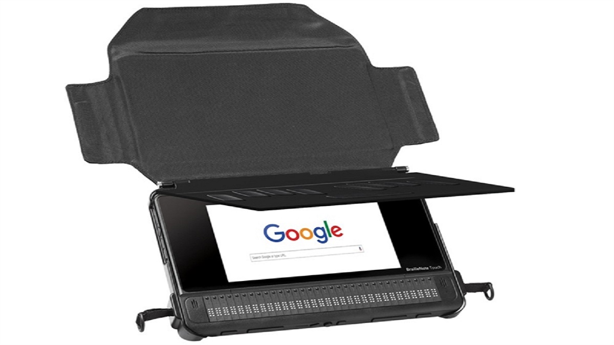 tableta braillenote touch plus con su funda