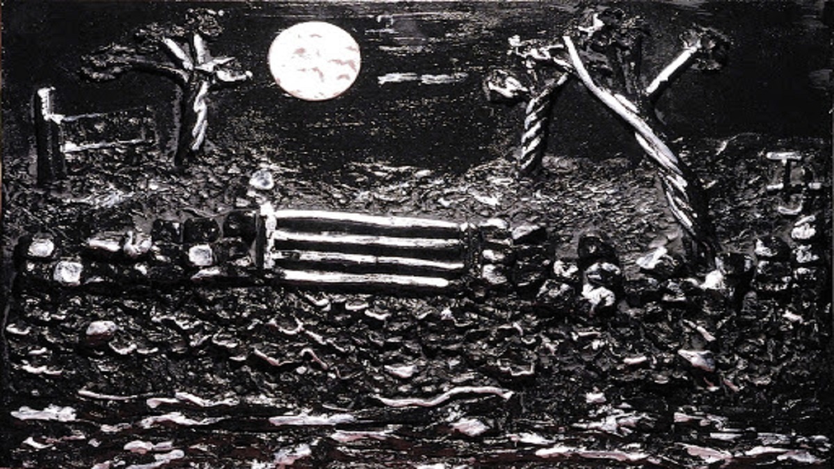 pintores ciegos: imagen de la obra del pintor terry hopewood Melodía Lunar