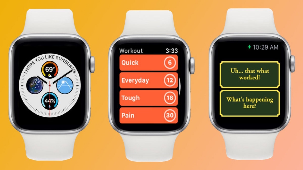 apple watch: imagen de algunas aplicaciones del reloj