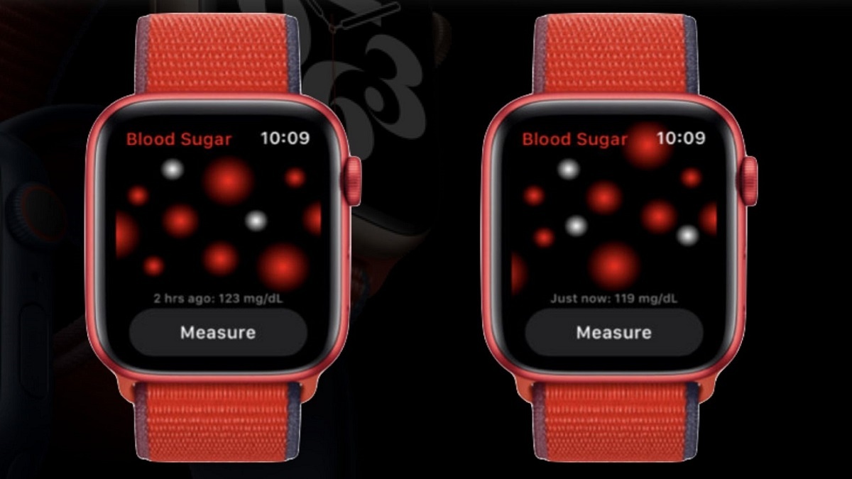 apple watch: imagen de la aplicación para medir el nivel de glucosa en sangre