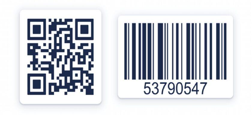 identificación accesible: imagen de código de barras y código QR