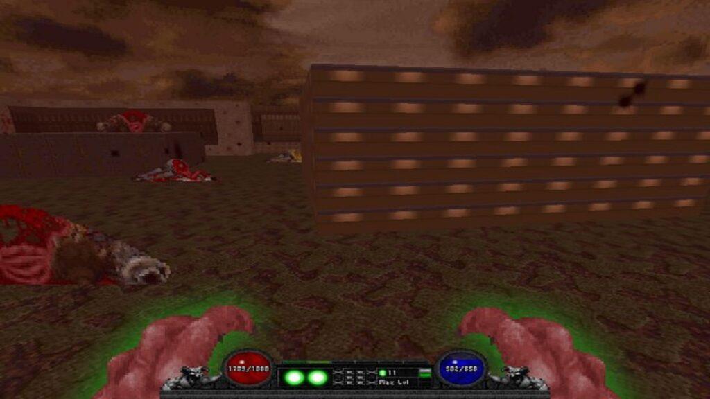 videojuegos accesibles: captura de pantalla del juego shades of doom