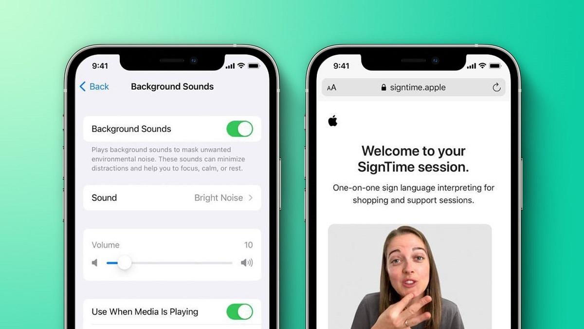 imagen de capturas de pantalla de SignTime, una de las nuevas opciones de accesibilidad de apple