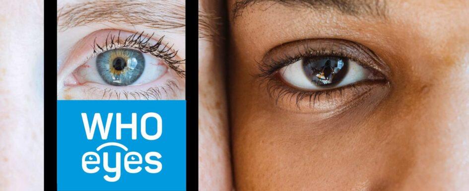 captura de pantalla de una persona usando la aplicación whoeyes en su teléfono móvil