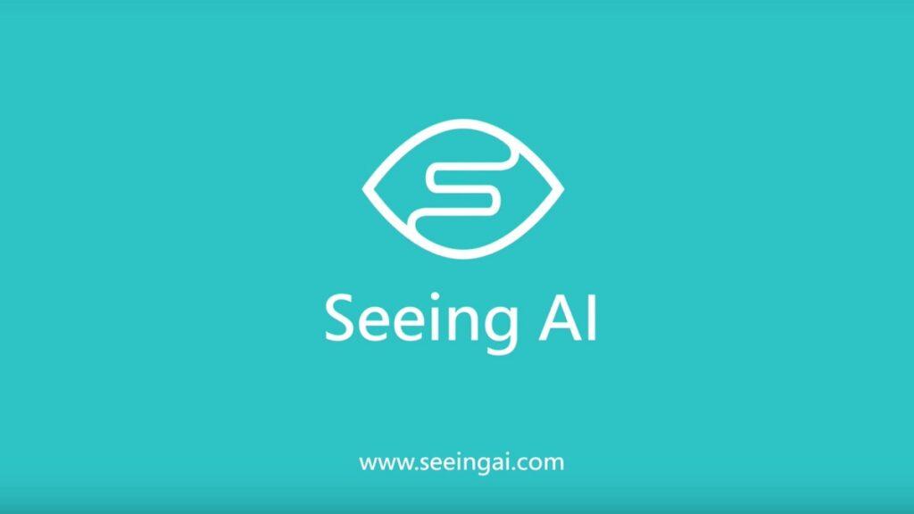 captura de pantalla en la que se ve el logo de Seeing AI