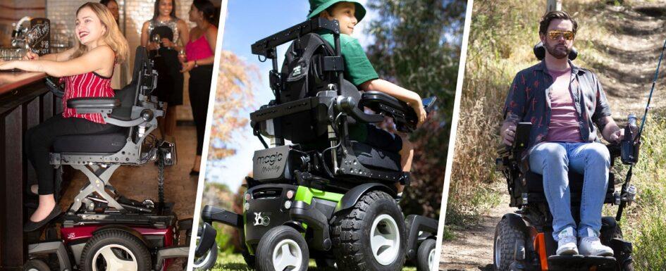 personas con movilidad reducida a bordo de sillas eléctricas todo terreno